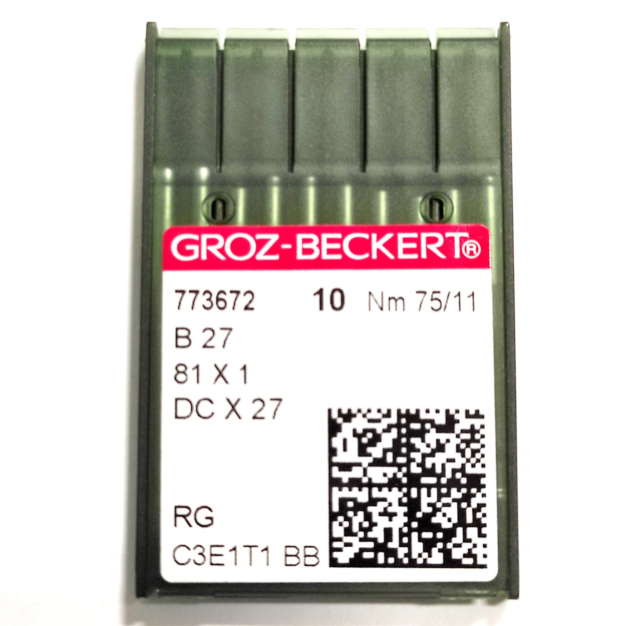 Голки швейні для промислових оверлоків Groz-Beckert DCx27, RG №75/11 (7120)