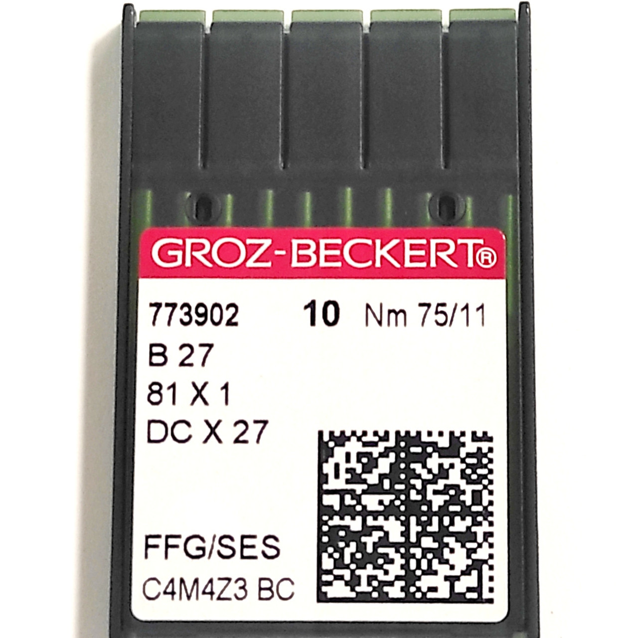 Голки швейні для промислових оверлоків Groz-Beckert DCx27, FFG/SES №75 (6770)