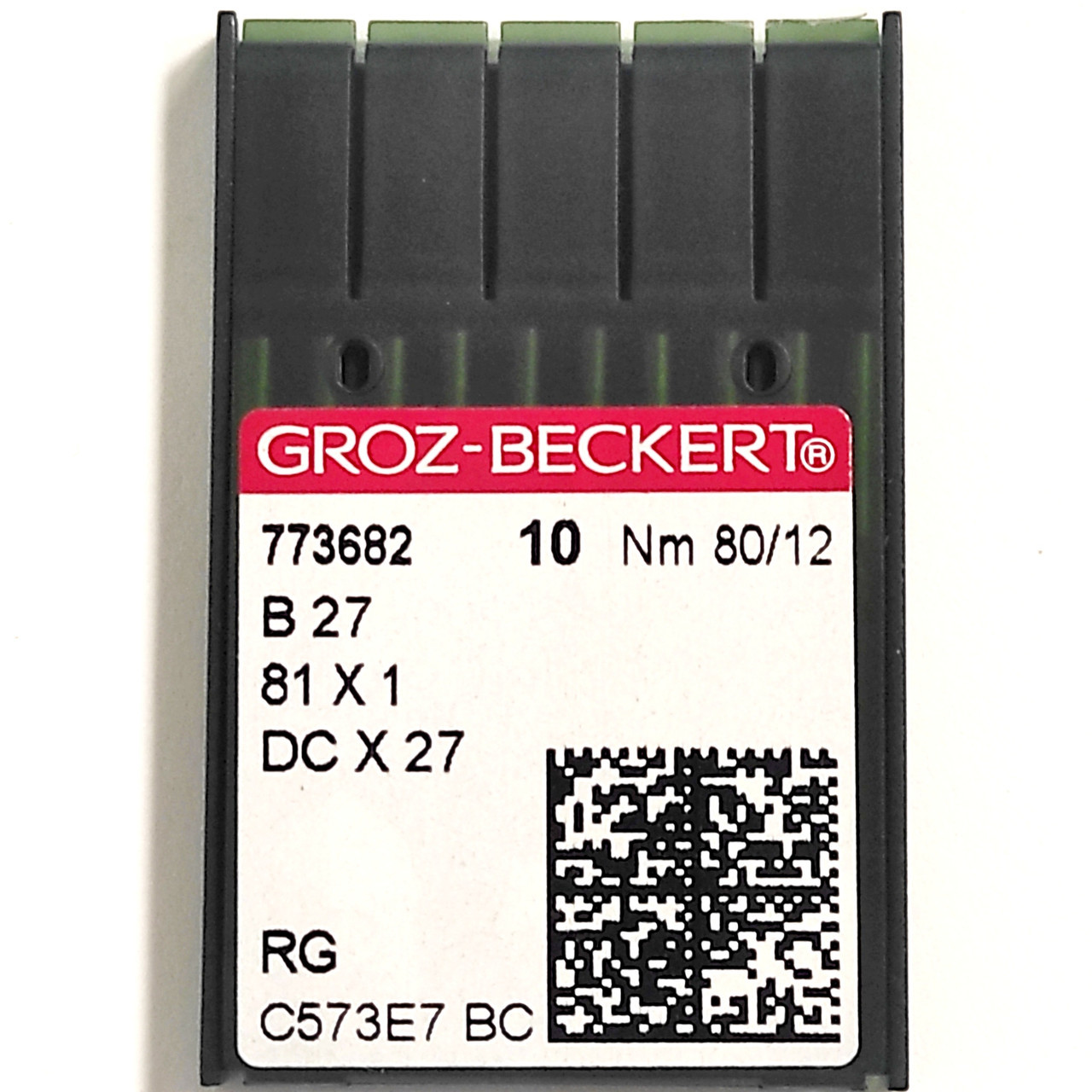 Голки швейні для промислових оверлоків Groz-Beckert DCx27, RG №80 (6772)