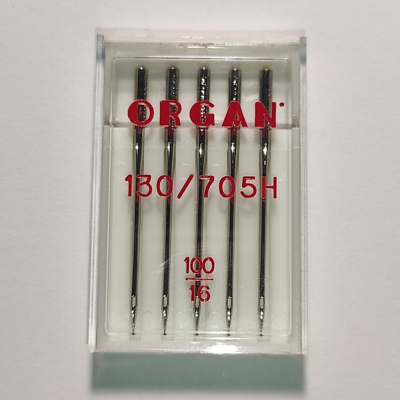 Голки швейні універсальні ORGAN №100 пластиковий бокс 5 штук для побутових швейних машин (6528)